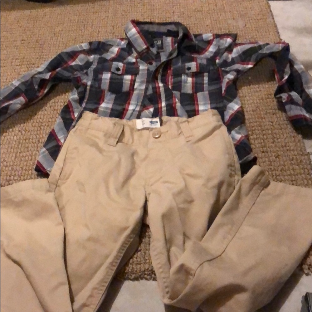 Boys size 7 dress outfit pants and shirt.